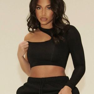 ***NWOT*** NAKED WARDROBE LH Black Crop